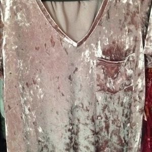 Velvet V-neck